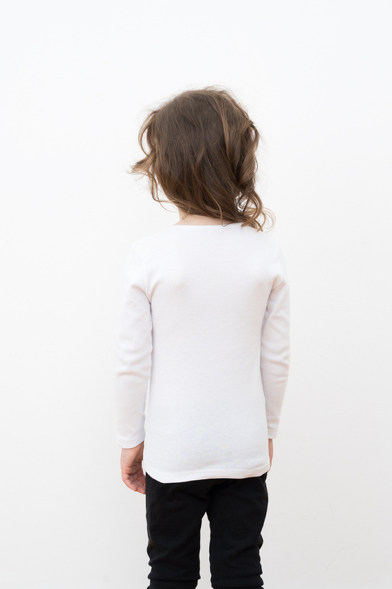 Tosia T-shirt lányoknak, hosszú ujjú olasz divat - fehér