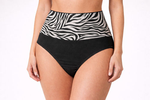 Mitex IGA WILD alakformáló női bugyi magas derékkal, hasformáló wild black 