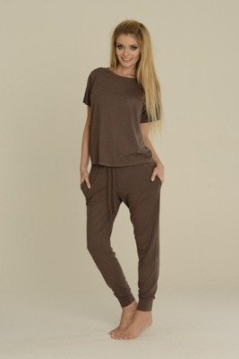 524 Paula női pizsama De Lafense - mocca