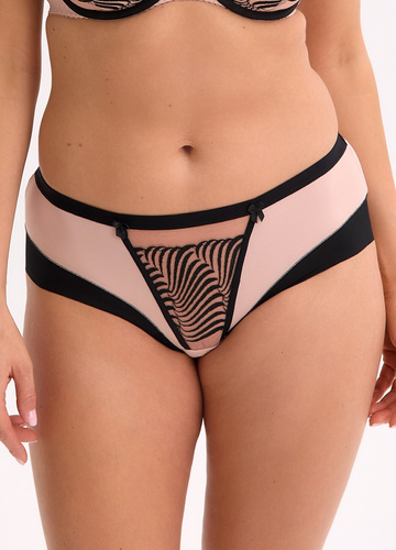 Gaia Ivana női bugyi GFP 1327 - fekete és rózsaszín, csipke, kényelem és stílus