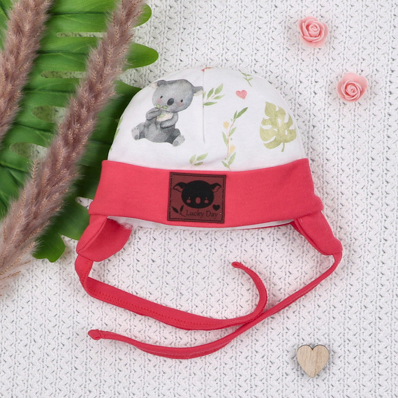 ABN-5547 Nini Happy Animals bébisapka organikus pamutból - biztonságos, környezetbarát, kényelmes