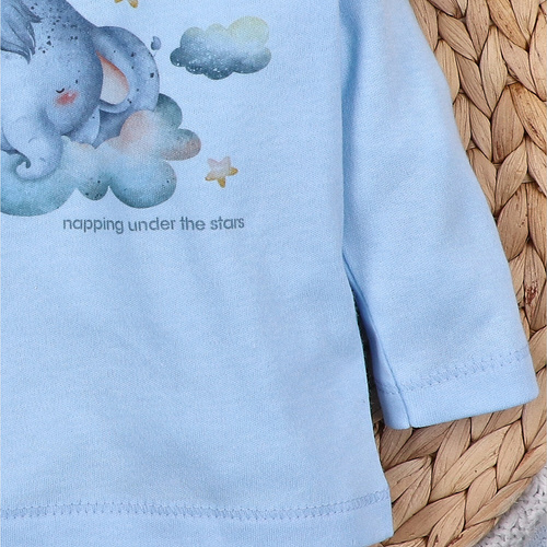 ABN-5611 Little Dreamers Nini baba blúz bio pamutból - nikkelmentes nyomógombok, bio, lengyel gyártás