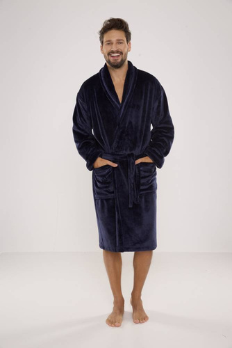 716 Rafael férfi köntös De lafense - tengerészkék