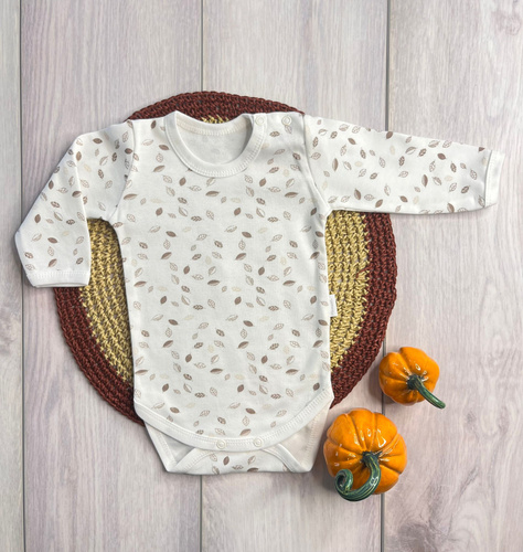 Mamatti baba bodysuit BD15426 levelek - pamut, kényelmes, kényelmes