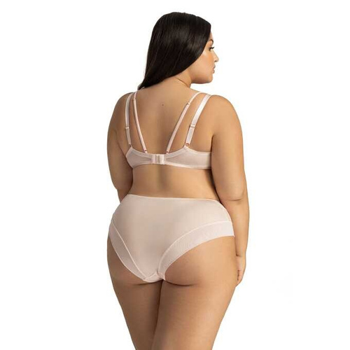 2163 Ava Powder White Semi Soft Maxi melltartó - Félig párnázott, nagy melltartó csipkével