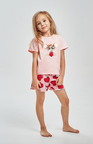 Taro 3559 Mika rózsaszín lány pizsama 100% pamut