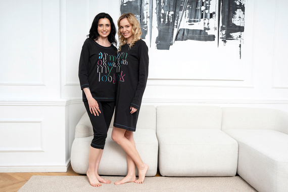 Olza hálóing Olasz divat - fekete