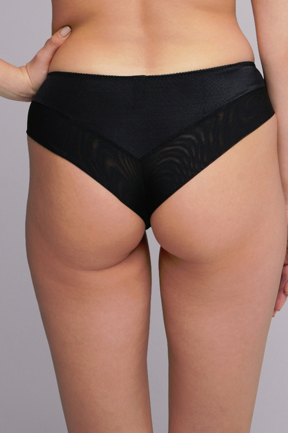 2256 Brazíliai bugyi Ava fekete - sima mikroszálas, érzéki kivitel, tökéletes illeszkedés