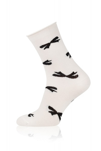 S183D Figaro Női hosszú sajtolatlan zokni Olasz divat - masnik