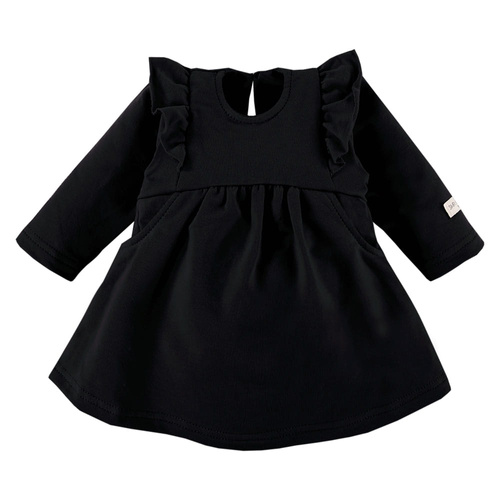 Kislány ruha Eevi Simply Comfy fekete 100% pamut