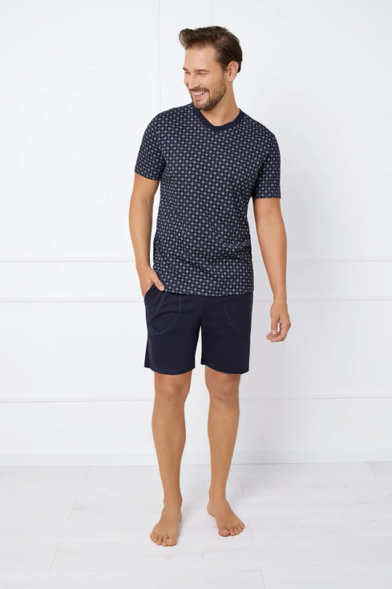 Gerard Férfi rövid ujjú pizsama, rövidnadrág Italian Fashion - print/zöld