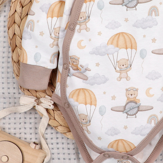 ABN-5501 Sky Journey Envelope bodysuit Nini | Organikus pamut újszülött baba számára