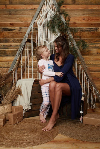 Song Női 3/4 ujjú fürdőköpeny Italian Fashion - tengerészkék