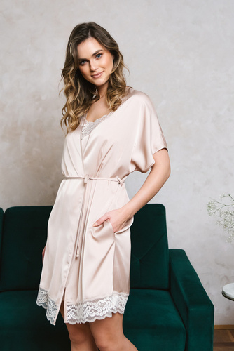 Touch Rövid ujjú fürdőköpeny Olasz divat - bézs