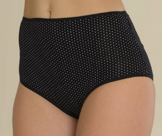 018 Sara De lafense magas szárú alsónadrág - tengerészkék pöttyös