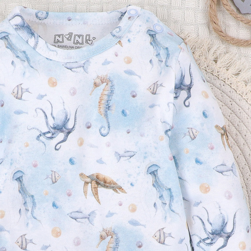 ABN-5445 Sea Of Joy organikus pamut body Nini - organikus pamut, hosszú ujjú, hosszú ujjú