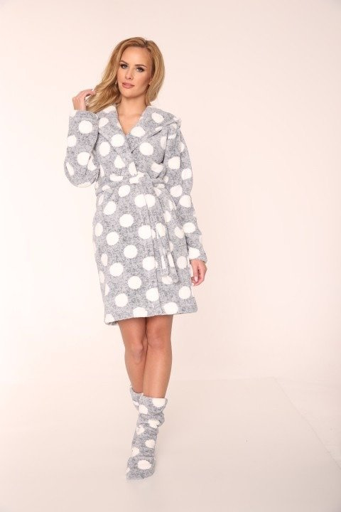 323 Dots Forex fürdőköpeny - szürke