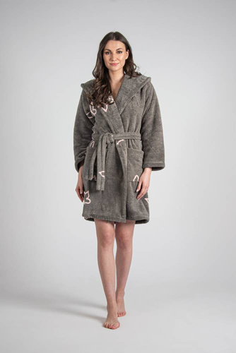 672 Pillangók rövid Forex női fürdőköpeny - szürke