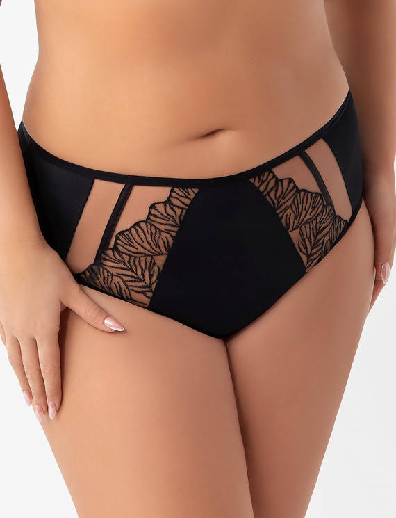 Gorsenia Vida K965 - Női magas derekú alsónadrág, Díszített, Modellezés, Mikroszál + Hímzés