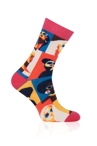 S171D Donna hosszú zokni Olasz divat - rózsaszín