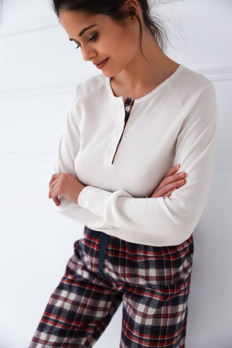 Mollie Női pizsama Sensis Interlock - krém színű