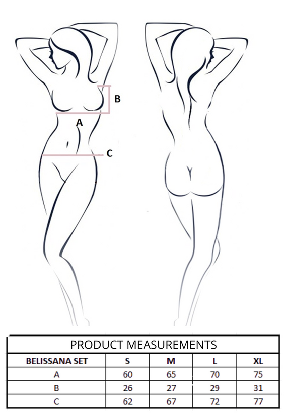 Belissana szett Violet Passion lila - elegáns női fehérnemű szett