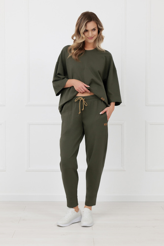 Caro Női hosszú bordó nadrág - elegáns, stílusos melegítőnadrág