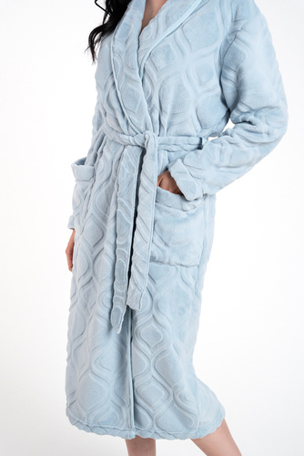 Morena Női gyapjú női köntös Italian Fashion - kék