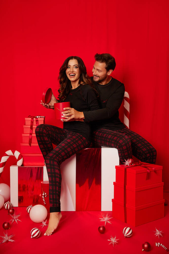 Zeman Italian Fashion férfi pizsama - fekete/print