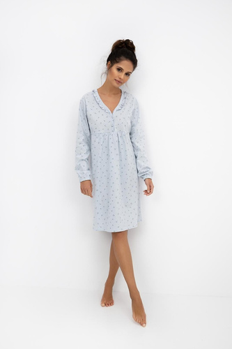 Lucille Női ing Sensis dove - pamut hálóing fodros pamutból