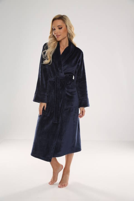 628 Abigail Long Forex női fürdőköpeny - tengerészkék