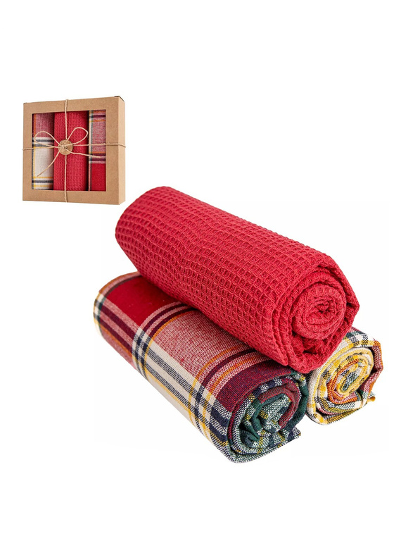 Moraj konyhai szett MRK1500-002 - pamut konyharuha 3 db. dekoratív dobozban