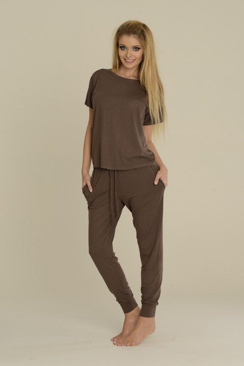 524 Paula női pizsama De Lafense - mocca