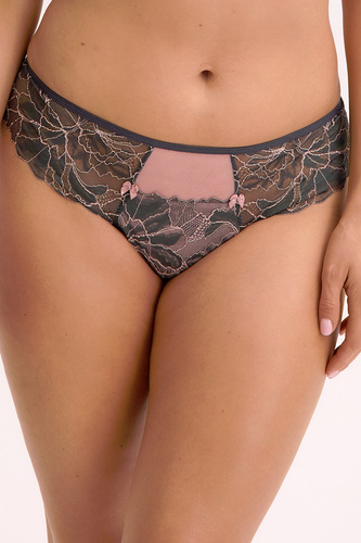 GFP 1318 Priya brazil női bugyi a Gaia-tól - grafit rózsaszín, csipkés és érzéki