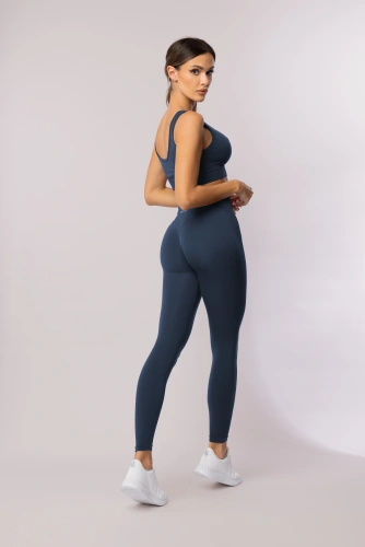 Női leggings SPAIO Flex Innergy 2.0 tengerészkék - varrás nélküli, regenerációs támogatással