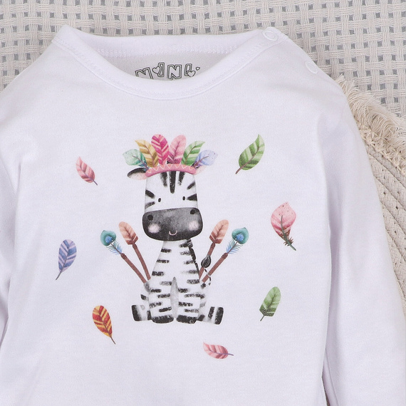 ABN-5550 Nini Happy Animals baba bodysuit bio pamutból - kényelem, biztonság és stílus