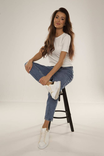 698 Freya Rövid ujjú blúz De Lafense - ekrü színű