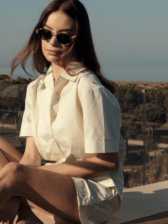 Sensis Ophelia női pizsama lime – nyári szett, 100% pamut