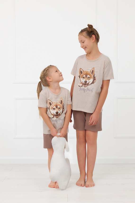 Lány pizsama Shiba Italian Fashion 100% pamut rövidnadrág