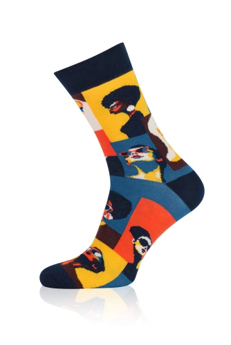 S171D Donna hosszú zokni olasz divat - tengerészkék