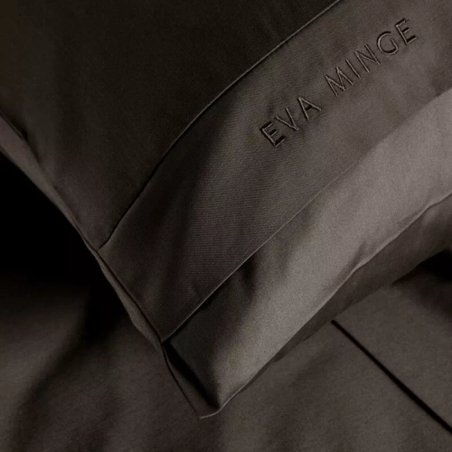 1G Elegáns szatén ágynemű Eva Minge Eurofirany barna | makroszatén 100% pamut