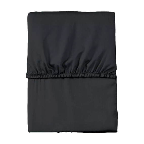 Poly Detexpol mikroszatén gumis lepedő sima és praktikus black