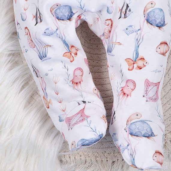 ABN-5484 Víz alatti világ Bio pamut fél zokni a Nini-től