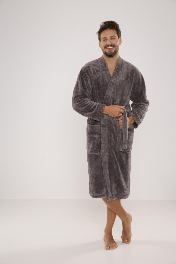 391 Hugo férfi fürdőköpeny De lafense - szürke