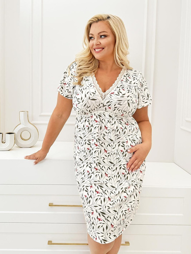 Melisa Donna női hálóing – viszkóz, V-kivágás csipkével