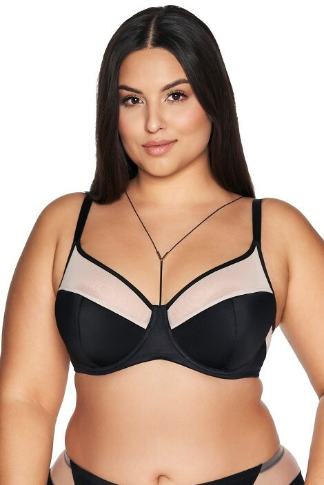 2135 Ava félig puha, félig párnázott melltartó - fekete
