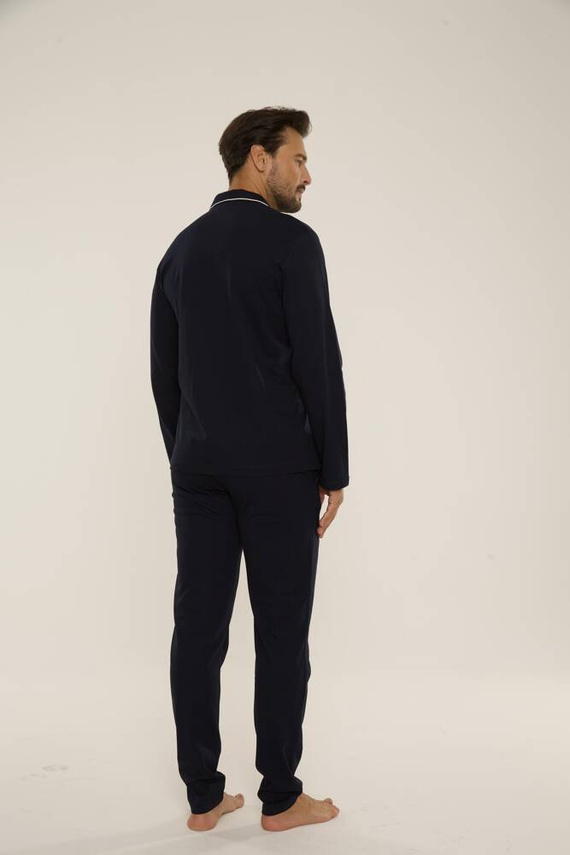 729 Norberto Férfi pizsama De Lafense - sötétkék