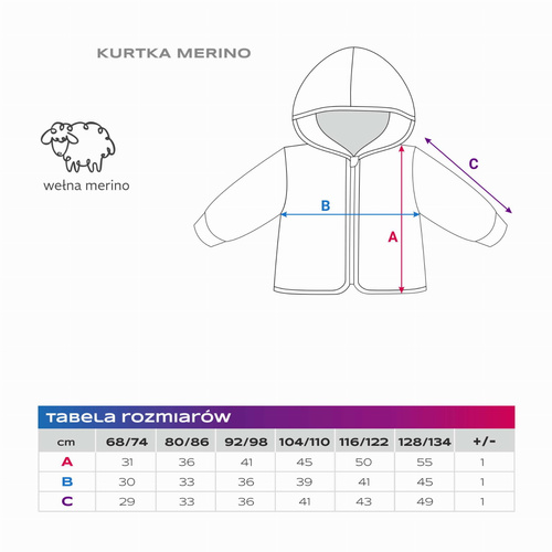 Eevi gyermek kabát merinó gyapjúból - bézs, légáteresztő és puha