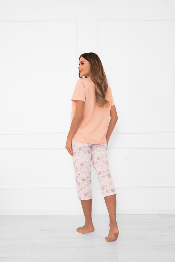 Női pizsama Satui - pamut, rövid ujjú és 3/4-es nadrág Olasz divat