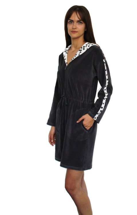 438 Marisol Női fürdőköpeny - grafit